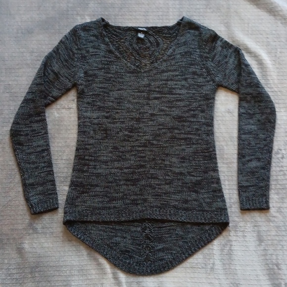 Web Knit Back Sweater By Rue 21 Women's Size Small, Gray Fall Winter Knitted Top - Picture 1 of 9